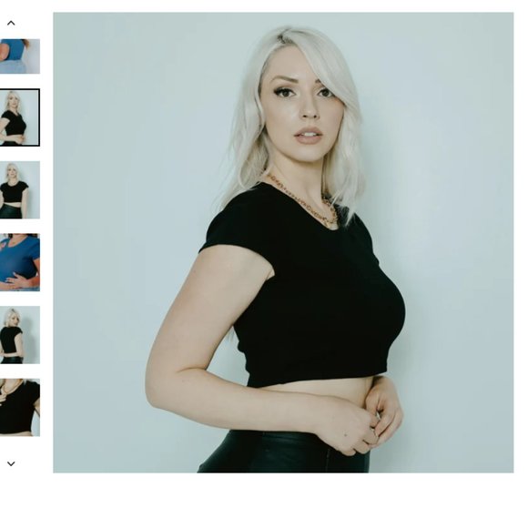 BABY TEE BRAMI CROP XL Black Klassy Network - Picture 3 of 9